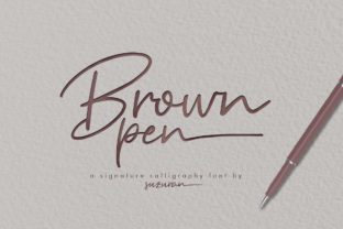 Brown Pen Script for Business Branding