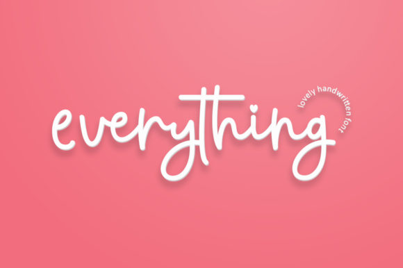 Everything Script: A Modern Handwritten Font for Craft Creations