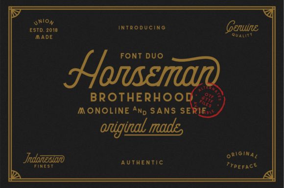 Horseman Font for Handmade Creations