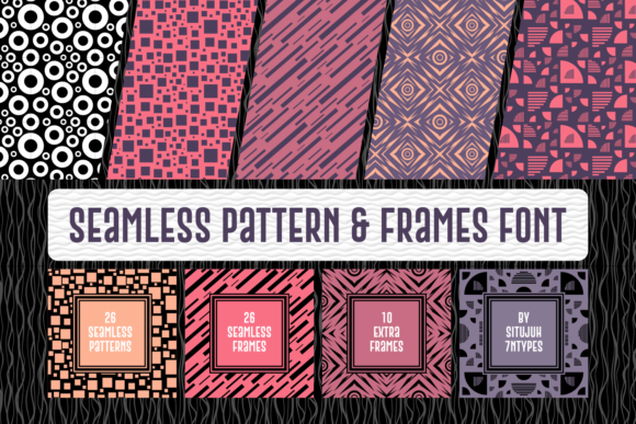 Seamless Pattern Frames: A Stylish Typeface for Editorial Design