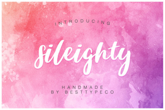 Sileighty: A Playful Script Font for Handmade Creations